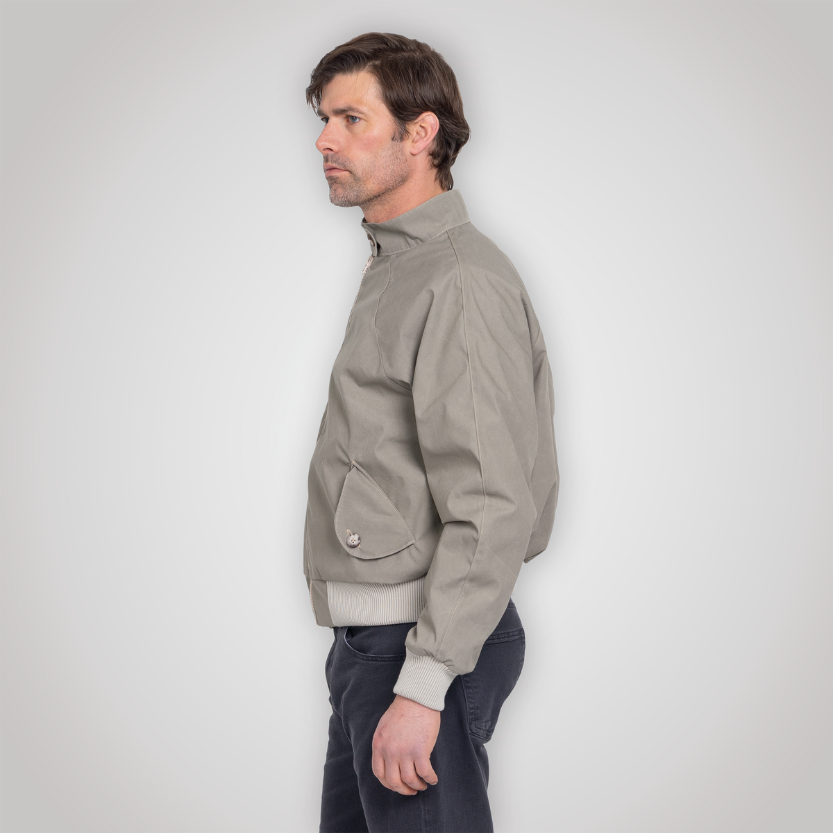 Harrington Jacket - Pewter Cream