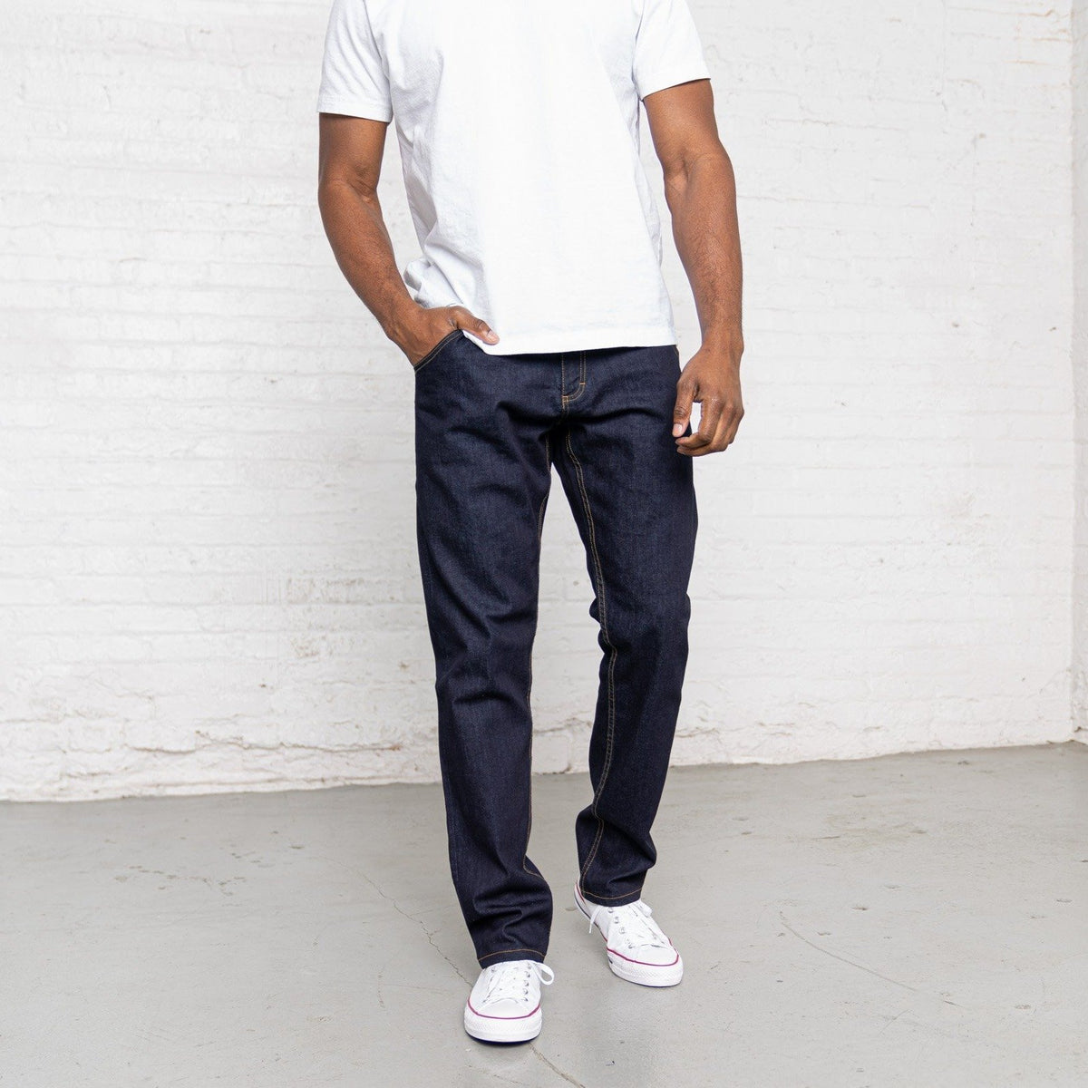 Classic Fit Dark Dark 10oz Stretch Denim Men's Jeans