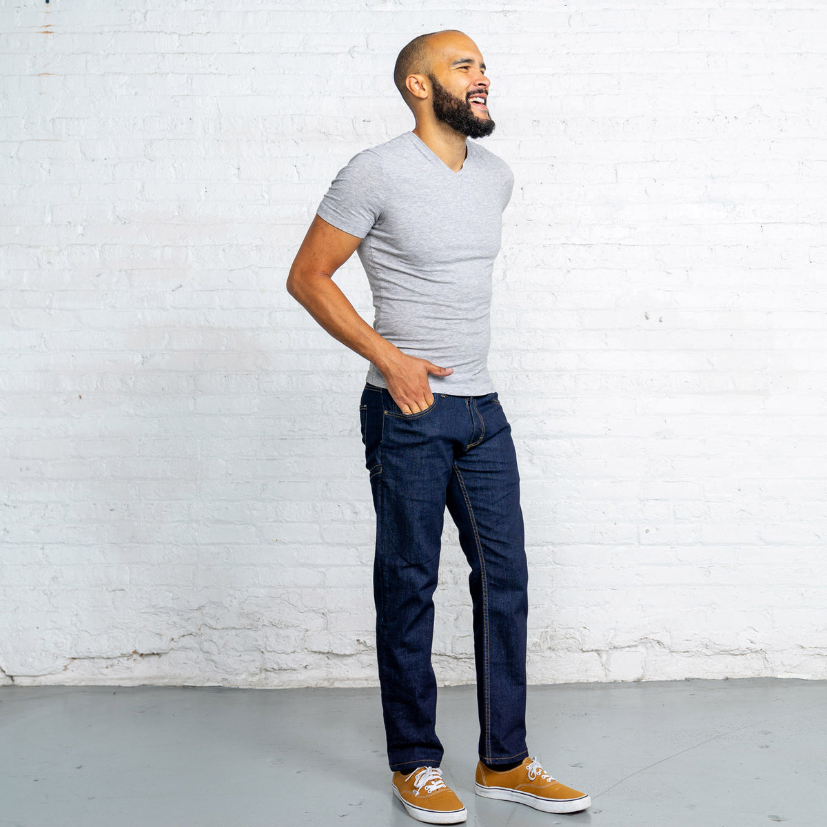 Tailored Fit Dark Stretch Denim