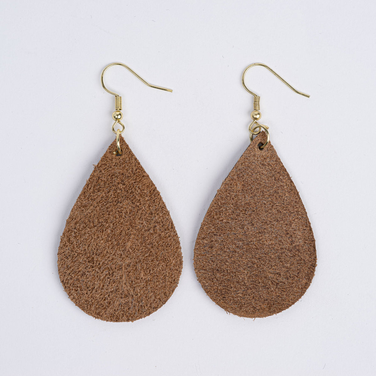 Color:Dark Brown Horween Leather Earrings