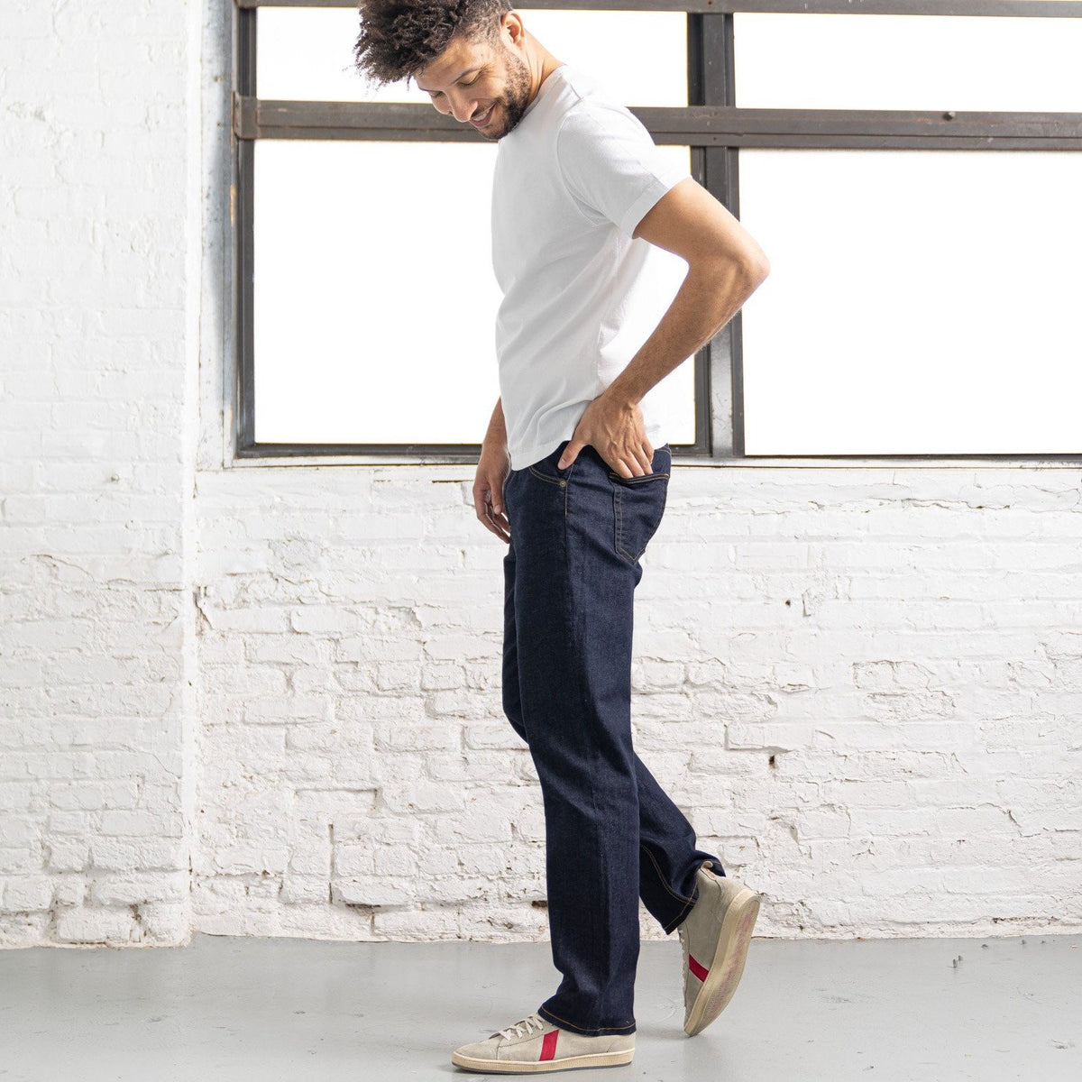Relaxed Fit Dark Dark 10oz Stretch Denim