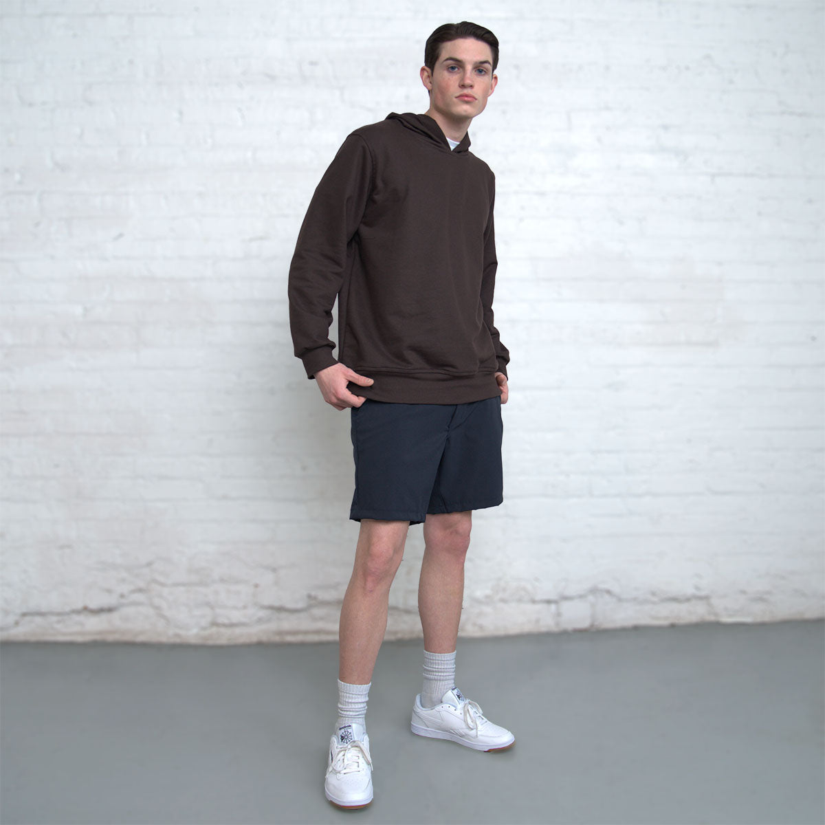 Spring Hoodie laid flat to show the full cut of the sweatshirt