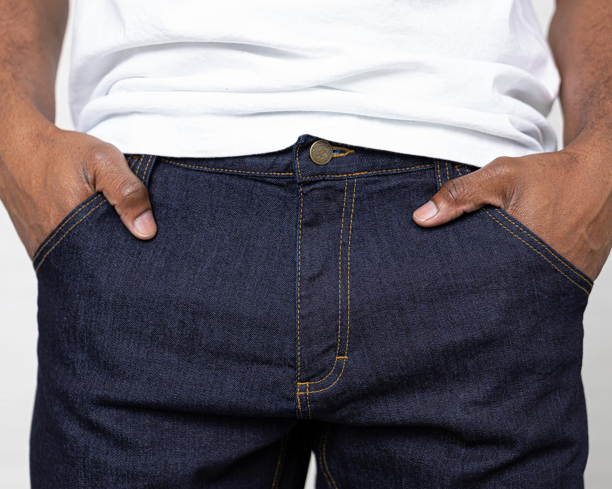 Classic Fit Dark Dark 10oz Stretch Denim Men's Jeans
