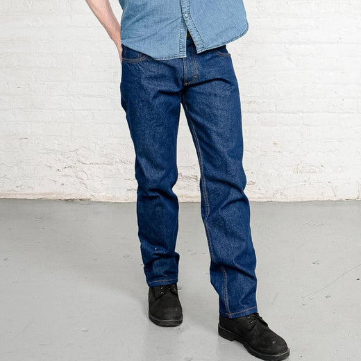 100% Cotton Tailored Fit Dark Wash